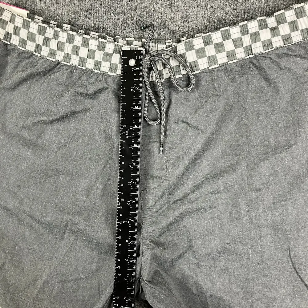 Original Use Swim‎ Shorts Mens XXL Gray Checkered Waist Quick Dry Beach